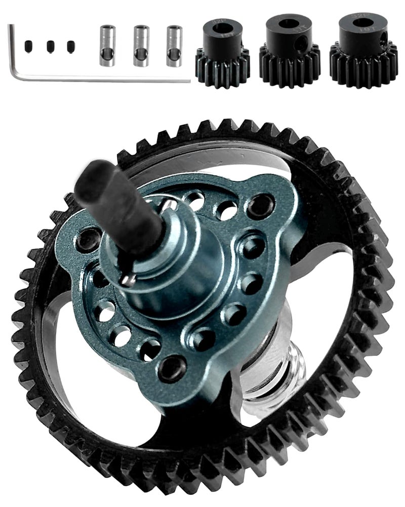 RCarmumb 53T Spur Gear Upgrades Part for Slash 4X4/VXL Stampede 4X4/VXL Rustler 4X4/VXL,53T Slipper Clutch Eliminator with Pinions Gears Set(15T 17T 19T),Hardened Steel RC Upgrades,#6878,Titanium - Image 1